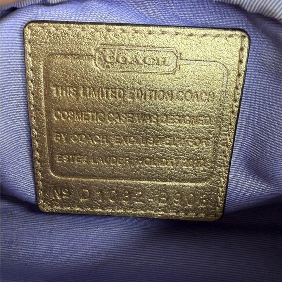 COACH Limited Edition Collection Estee Lauder Cosmetic Case Make up Bag - Picture 6 of 8